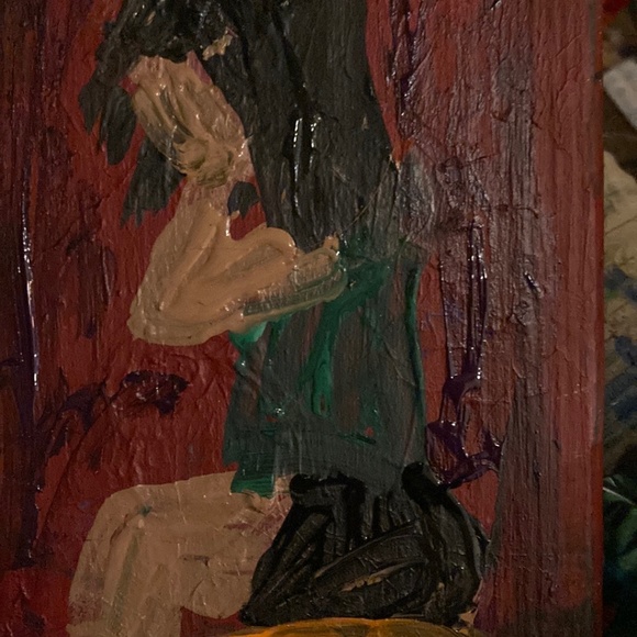 GLOOM - ORIGINAL ART ON RECLAIMED WOOD - Picture 1 of 1